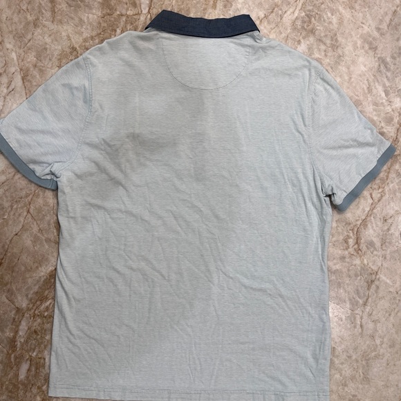 Penguin by Munsingwear Light Blue Striped Polo Men’s XL Slim Fit Chambray - Picture 4 of 4